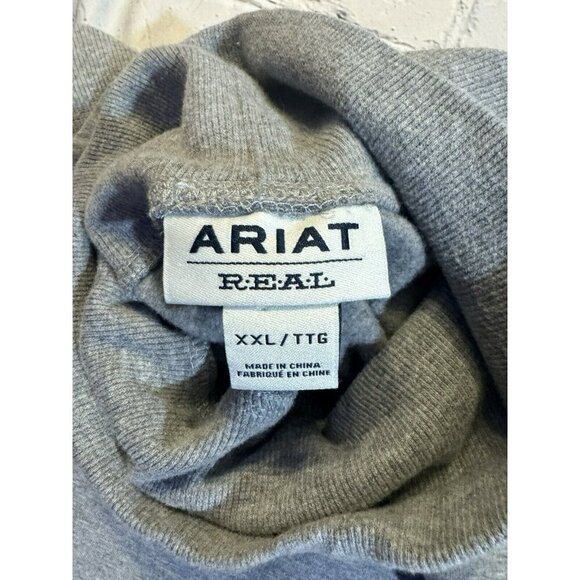 Ariat® Ladies R.E.A.L.™ Funnel Heather Grey Sweater 10037340 Size XXL - Picture 8 of 12